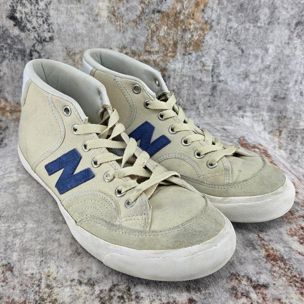 New Balance Numeric 213 Skate Shoes Mens 7 Mid Top Canvas Sneaker Beige NM213TBL